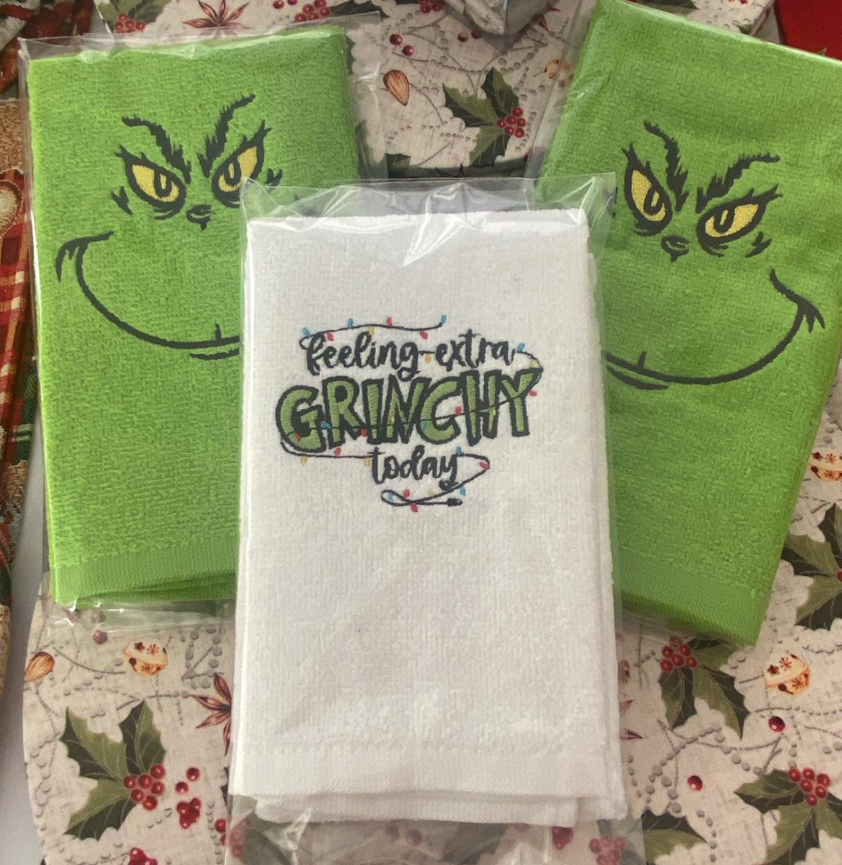 Toallas con Bordados del Grinch