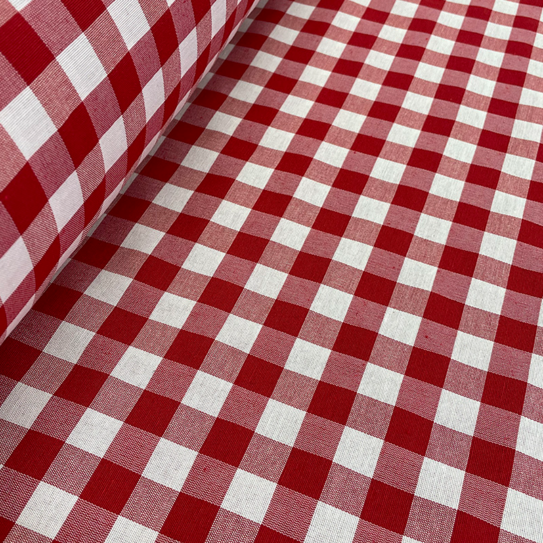 Embroidered Checkered Canvas Napkin